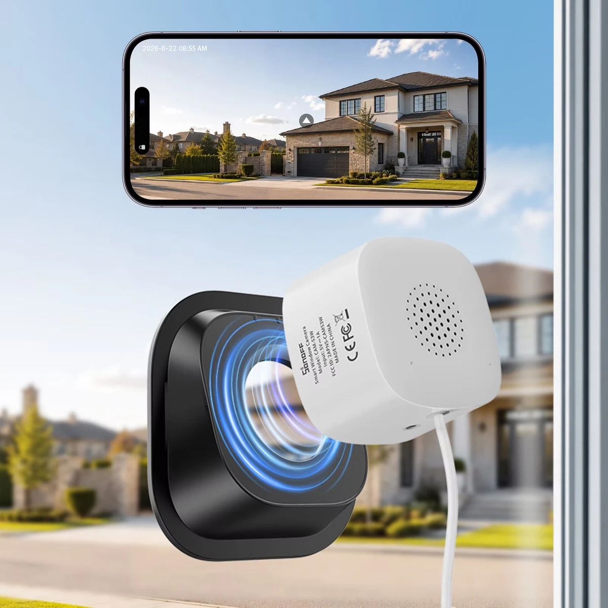 Sonoff vinduskamera, 2K Wi-Fi - CAM-S3W